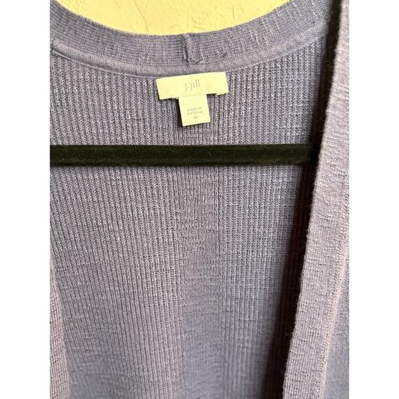 J. Jill Open Front Blue Long Sleeve Cardigan Sweater Size M 6-10 - Picture 3 of 5